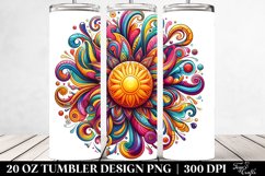 colorful whimsical vibrant sun | 20 Oz Tumbler Product Image 2