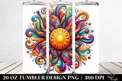 colorful whimsical vibrant sun | 20 Oz Tumbler Product Image 2