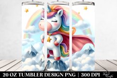 Cute Unicorn Hero Airy Mountaintop | 20 Oz Tumbler Product Image 2