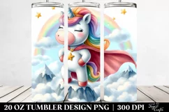 Cute Unicorn Hero Airy Mountaintop | 20 Oz Tumbler Product Image 2