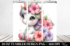 colorful baby unicorn | 20 Oz Tumbler Product Image 2