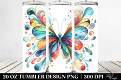 Colorful Butterfly | 20 Oz Tumbler Product Image 2
