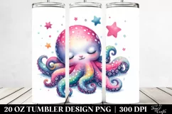 Colorful Baby Octopus Sleeping | 20 Oz Tumbler Product Image 2