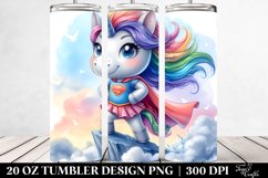 Cute Unicorn Hero Airy Mountaintop | 20 Oz Tumbler Product Image 2