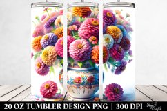 Vibrant Zinnia Sublimation Tumbler Product Image 2