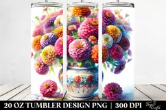 Vibrant Zinnia Sublimation Tumbler Product Image 2