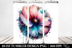 Glossy Cosmos Watercolor Sublimation Tumbler Product Image 2