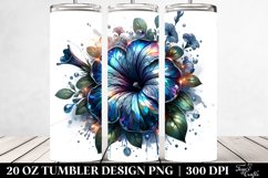 Petunia Watercolor Sublimation Tumbler Product Image 2