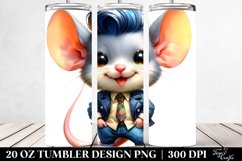 Watercolor Happy Baby Mouse | 20 oz Tumbler Product Image 2