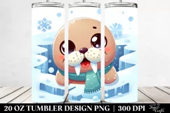 Cute Baby Walrus with Big Eyes, High-Quality 20 Oz Tumbler Product Image 2