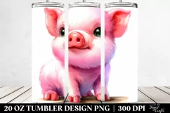 ,Simple Baby Pig 20 oz Tumbler Product Image 2