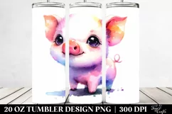,Simple Baby Pig 20 oz Tumbler Product Image 2