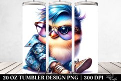 Watercolor Revolted Baby Bird | 20 oz Tumbler Product Image 2