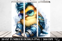 Watercolor Revolted Baby Bird | 20 oz Tumbler Product Image 2