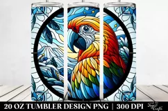 Stained Parrot Clipart, 20 Oz Tumbler Product Image 2
