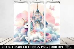 Serene Unicorn Sky Palace | 20 Oz Tumbler Product Image 2