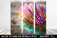 Colorful Heather on Wooden Background | 20 Oz Tumbler Product Image 2