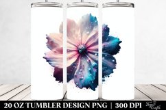 20 Oz Tumbler Sublimation | Cosmos Watercolor Splash Product Image 2