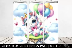 Whimsical Floating Unicorn | 20 Oz Tumbler Product Image 2