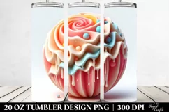 3D Round Candy Design, High-Quality 20 Oz Tumbler Product Image 2