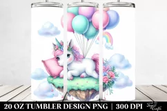 Colorful Floating Unicorn | 20 Oz Tumbler Product Image 2