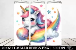Pastel Unicorn Playful Comet Tumbler Product Image 2