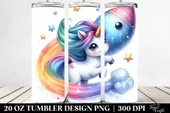 Pastel Unicorn Playful Comet Tumbler Product Image 2