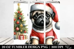 Expressive Pug Baby Watercolor 20 Oz Tumbler Product Image 2