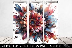 Shiny Gerbera with Metallic Insertions | 20 Oz Tumbler Product Image 2