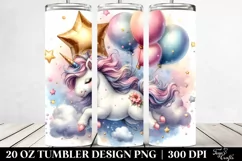 Colorful Star Unicorn | 20 Oz Tumbler Product Image 2