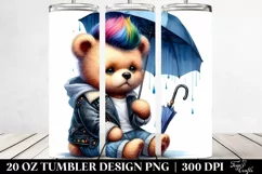 Watercolor Contempt Baby Bear | 20 oz Tumbler Product Image 2