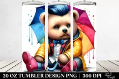 Watercolor Contempt Baby Bear | 20 oz Tumbler Product Image 2
