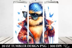 Baby Bird Posing with Raincoat | 20 oz Tumbler Product Image 2