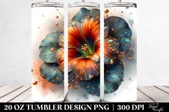 20 Oz Tumbler Sublimation | Metalic Nasturtium Watercolor Product Image 2
