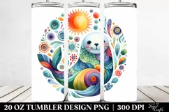 Colorful Whimsical Seal | 20 Oz Tumbler Product Image 2