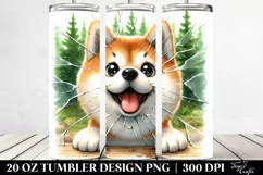 Crazy Looking Akita | 20 Oz Tumbler Product Image 2