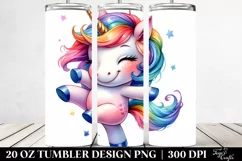 Cute Baby Unicorn Playing | 20 Oz Tumbler Product Image 2