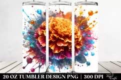 Marigold Watercolor Splash Tumbler Product Image 2