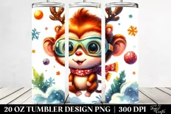 Expressive Monkey Baby Watercolor 20 Oz Tumbler Product Image 2