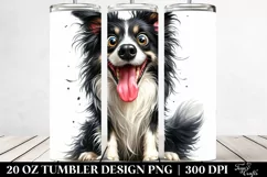 Crazy Looking Border Collie | 20 oz Tumbler Product Image 2