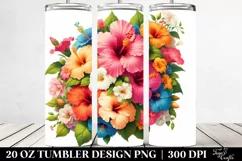 Colorful Hibiscus Bouquet | 20 oz Tumbler Product Image 2