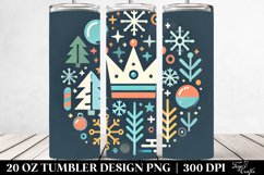 Colorful Crown Winter Design Clipart, 20 Oz Tumbler Product Image 2