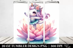 Cute Unicorn Posing as a Dancer | 20 oz Tumbler Product Image 2
