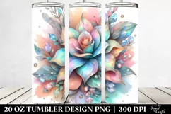 Abstract Vibrant Pastel Gardenia Diamonds Glossy | 20 oz Product Image 2