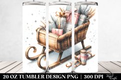 Glittery Winter Sled Clipart, High-Quality 20 Oz Tumbler Product Image 2