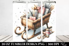 Washed Watercolor Sled 20 Oz Tumbler Product Image 2