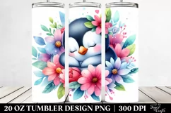 Colorful Baby Penguin Sleeping | 20 oz Tumbler Product Image 2