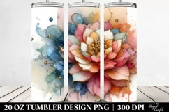 Abstract Pastel Wooden Stained Marigold | 20 oz Tumbler Product Image 2