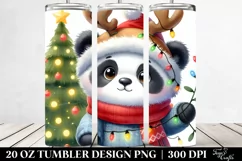 Expressive Winter Panda Baby Watercolor 20 Oz Tumbler Product Image 2