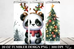 Expressive Winter Panda Baby Watercolor 20 Oz Tumbler Product Image 2
